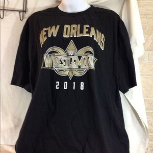 Adult Sz XL NEW ORLEANS WRESTLEMANIA Blk T Shirt